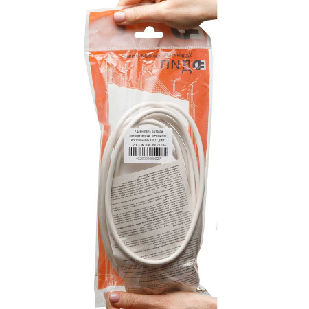 Удлинитель ПРЕМИУМ  2 гнезда  3 метра ПВС 3*0,75 с заземлением х30