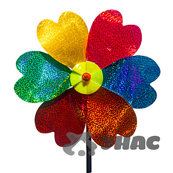 Ветряк D-20см СЕРДЦА радуга NA1524 (600)