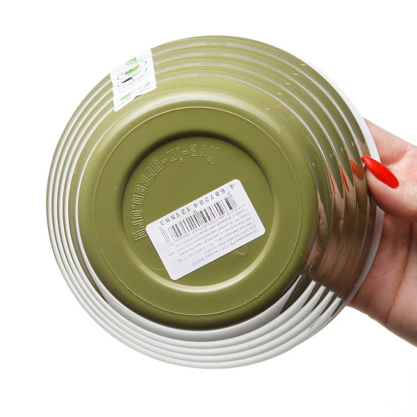 Горшок ЛАУРА 1,4л папортник-белый ЛР14-26 х18 