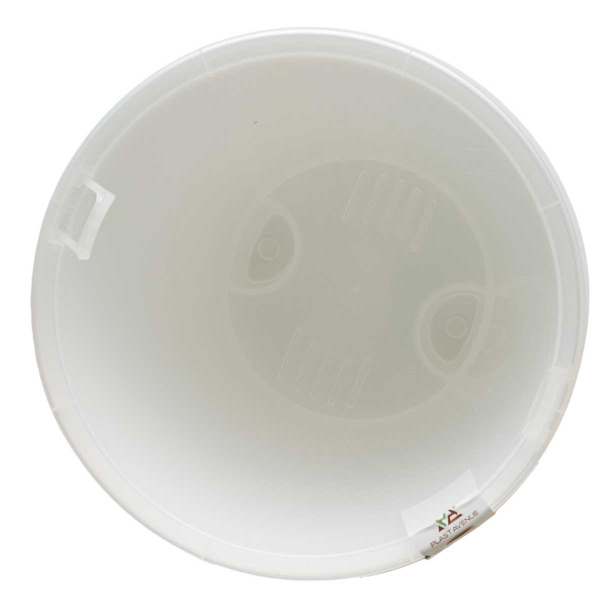 Кашпо "Валенсия" со вставкой 5,2 л Белый-прозрачный Пласт Авеню х12 