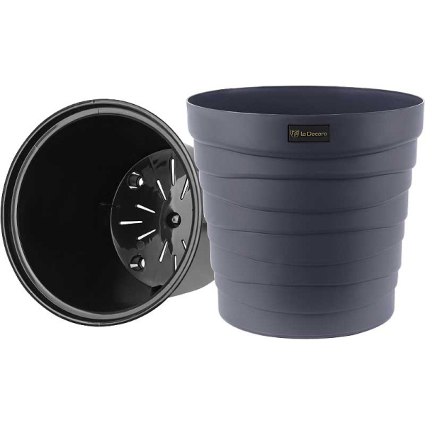 Кашпо БАРХАН 7,5л Антрацит КШ-4363 х8 