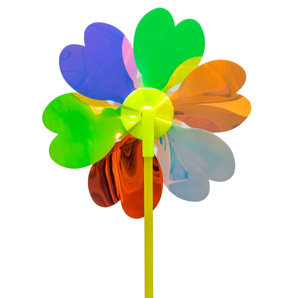 Ветряк D-19см Цветок перламутровый с бож.коровкой NA2668