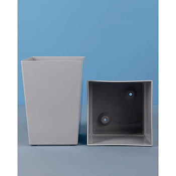 Кашпо Астра 3,5л серый шелк ПластАвеню 