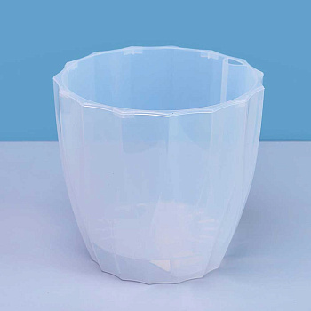 Кашпо "Флюте" 4,5 л со вставкой прозрачный Пласт Авеню 