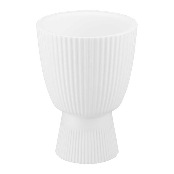 Кашпо ВЕЛЬВЕТ D150мм 1 л со вставкой Белый М3268 х10 