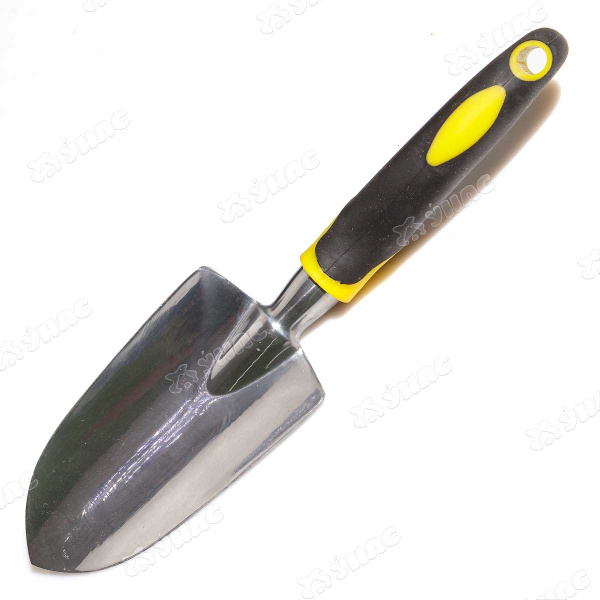 Совок посадочный  (JD6052 A) широкий алюминиевый с пластиковой ручкой САДОВИТА