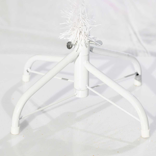 Елка HJ120-77 120 см БЕЛАЯ С ГОЛУБЫМ 60 веток пластиковая подставка