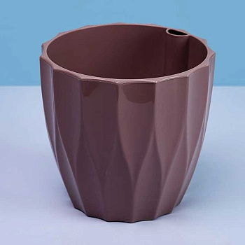 Кашпо "Флюте" 4,5л со вставкой Мокко Пласт Авеню х12 