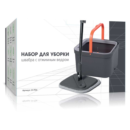 Швабра для уборки с отжимным ведром LV-F04 (6)