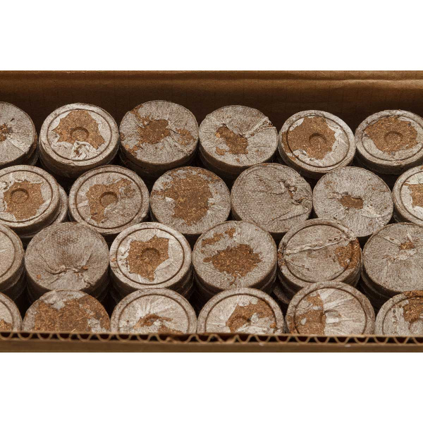 Торфоперегнойные таблетки Turbo (44мм)Цена за КОРОБКУ х384шт. 