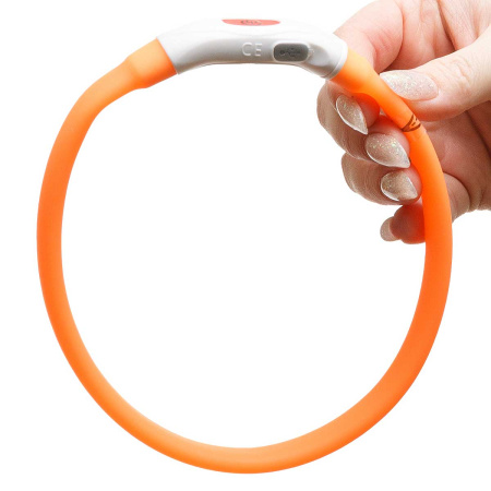 Ошейник 40*1,5см свет-я 3реж. микс USB NA2614 (144