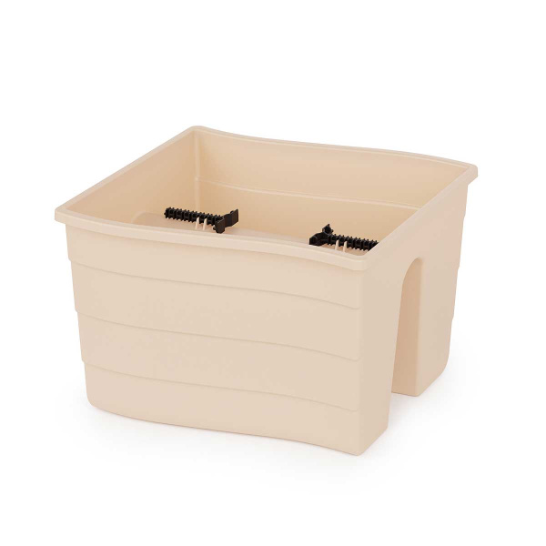 Кашпо на перила 29х29х20 см Бежевый БШ8912 х8 