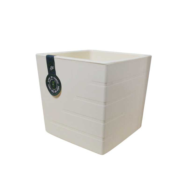 Горшок "Квадро" 3,3л Ванильный с вкладкой КB16-31 Ливингрин х8 