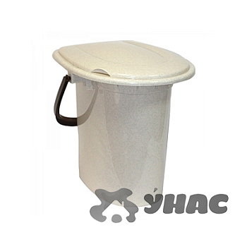 Ведро туалет 16л. М2459 Бел.ротанг (8)