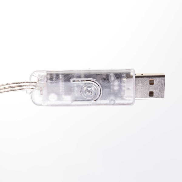 УМНАЯ СМАРТ ГИРЛЯНДА LLN-07-1 МАТОВЫЙ ЦВЕТОК 66ламп 10м Управляется с помощью специального приложения на мобильном устройстве или с помощью пульта дистанционного управления. Гирлянда подключается к USB-порту и может быть использована для украшения объекто