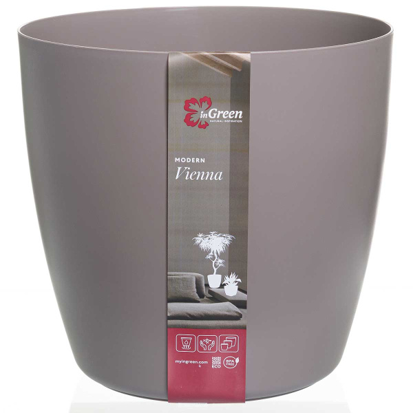 Горшок ВИЕННА D250мм 9л кругл со вст франц платан 