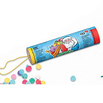 Хлопушка 100мм СУПЕР с конфетти ТР102(200)