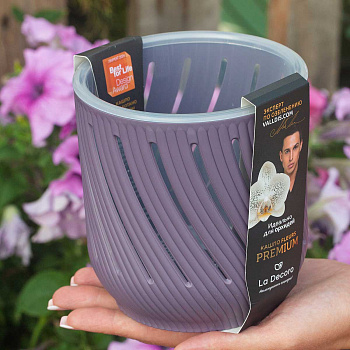 Кашпо Fleurs 1,3 л Слива КШ-3682 х18 