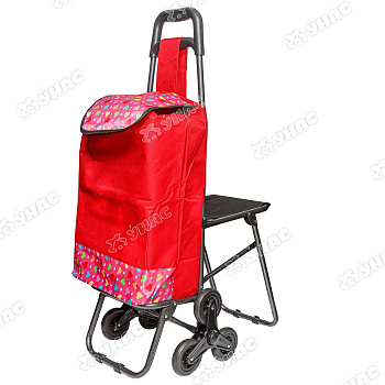 Сумка-тележка 20кг NA1017-8 "Красная"с сиденьем (6)