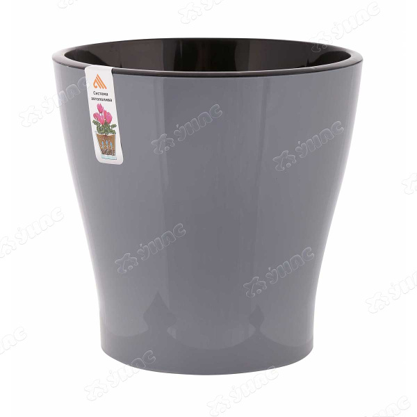 Горшок ЛЕЯ серый 5л двойной БШ7936 (8) 