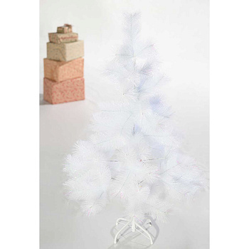 Елка HJ120-77 120 см БЕЛАЯ С ГОЛУБЫМ 60 веток пластиковая подставка