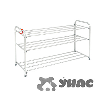 Подставка для обуви Альфа 33 Белый (3-х полочная 80 см ПДОа33Б)