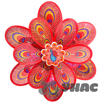 Ветряк D-40см ПАВЛИН цв. двойной NA1510/5010 (120)