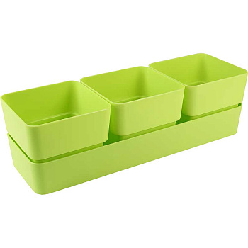 Кашпо Фиори Трио Фисташковый КШ-0528 х12 