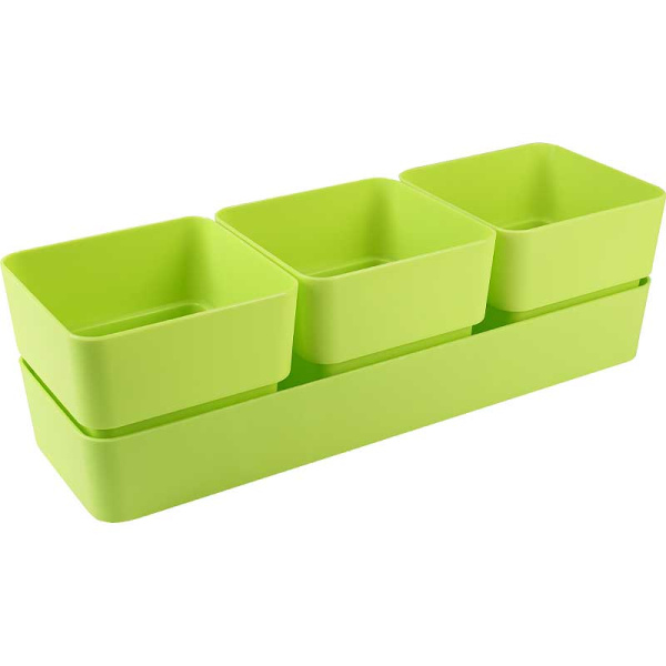 Кашпо Фиори Трио Фисташковый КШ-0528 х12 