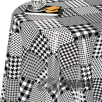 Клеенка 140*20 ДЕКОРАМА 47Е (клетка,черно-бел)