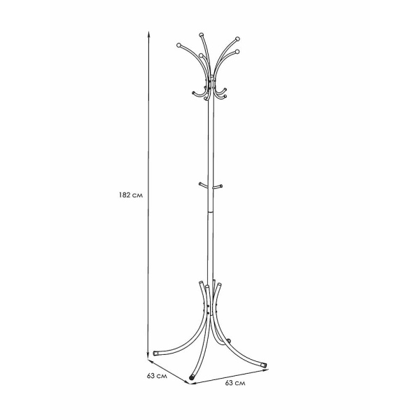 Вешалка-стойка Корона разборная коричневый ВНП366К