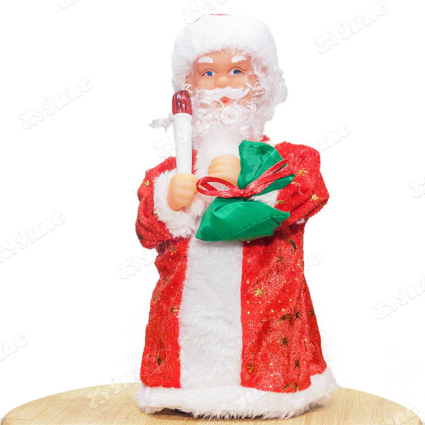 Дед мороз 25см СК-48 красная шуба (муз) (120)