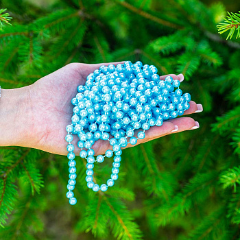 Цепь новогодняя 5ZLAZ8-5-4 Шарик d-0.8 мм 5 м лазурь