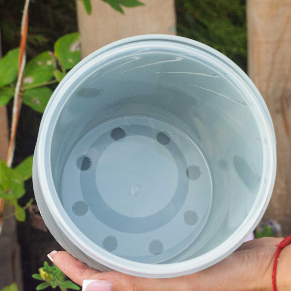 Кашпо Fleurs 2 л Серый жемчуг КШ-3705 х12 