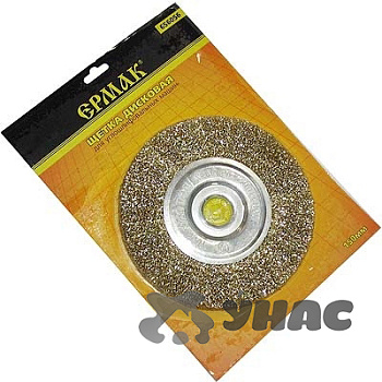 Щетка ЕРМАК металл для УШМ 150 мм/22 мм плоская 656-056