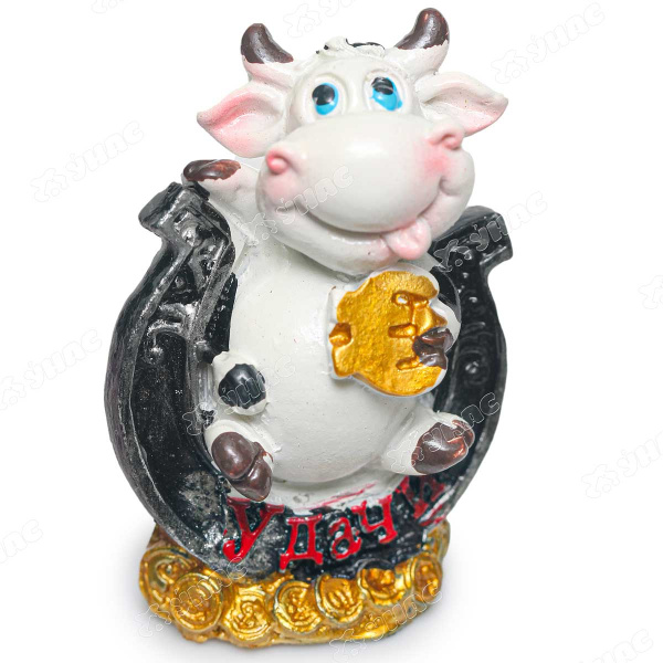 Сувенир 20700-1 Бык 5см с подковой 4в.микс Цена за 12шт (48)