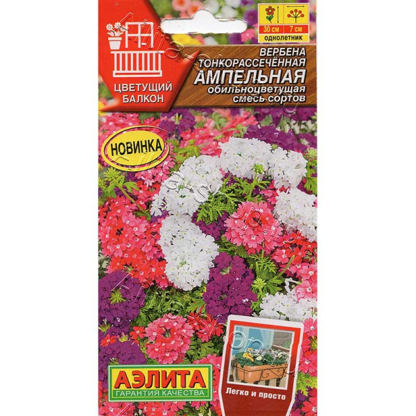 Вербена Ампельная обильноцветущая смесь Аэлита 