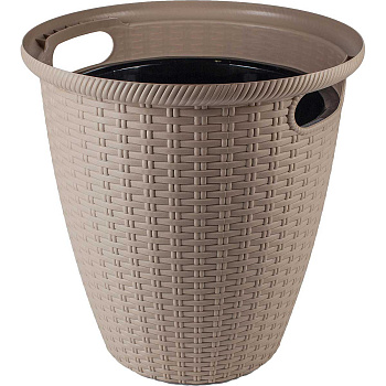 Кашпо "InGreen Rattan" 30л Молочный шоколад  х4 
