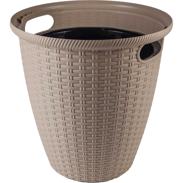 Кашпо "InGreen Rattan" 30л Молочный шоколад  х4 