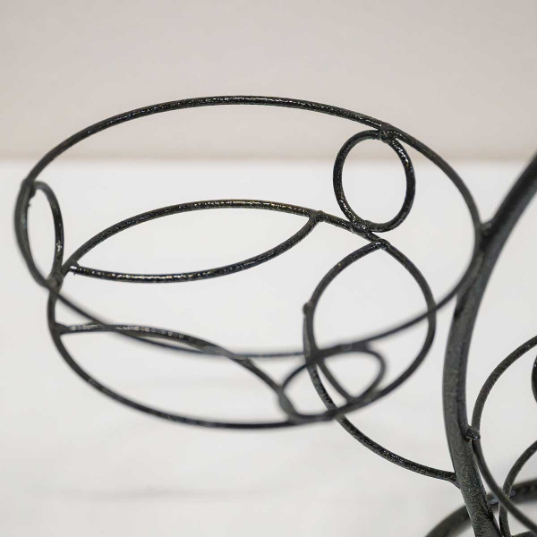 Подставка для цветов "Фиалка 3" чёрный (3 корзины)