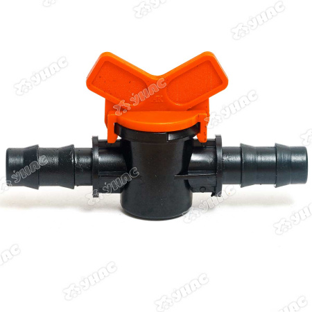 Соединитель с краном  (SH4004) d 16мм- d 16мм (Ц10шт)