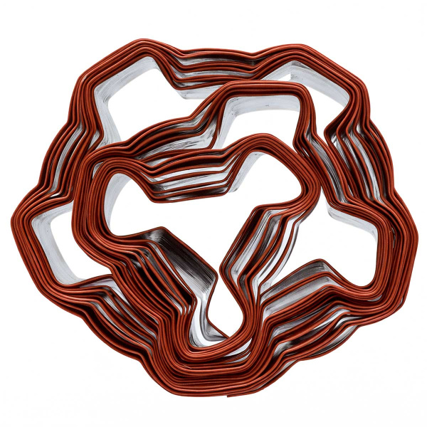 Лента бордюрная ВОЛНА Длина 9м высота 15см коричневая