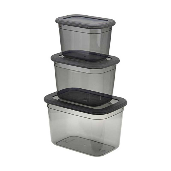 Емкость д/прод Респект 0,8+1,3+2,3л Графит М1265