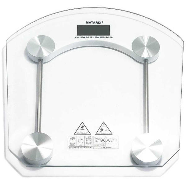 Весы напольные электронные 180 кг круглые стекло NA135