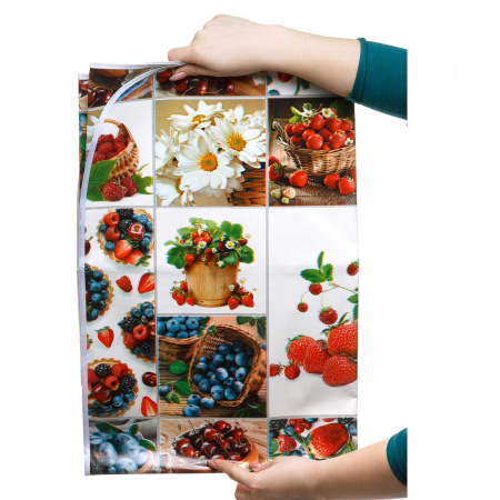 Скатерть Стиль с бейкой 135*110 636/0 Ягоды,ромашки Тверь