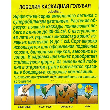 Лобелия Каскадная голубая Аэлита Ц х10 