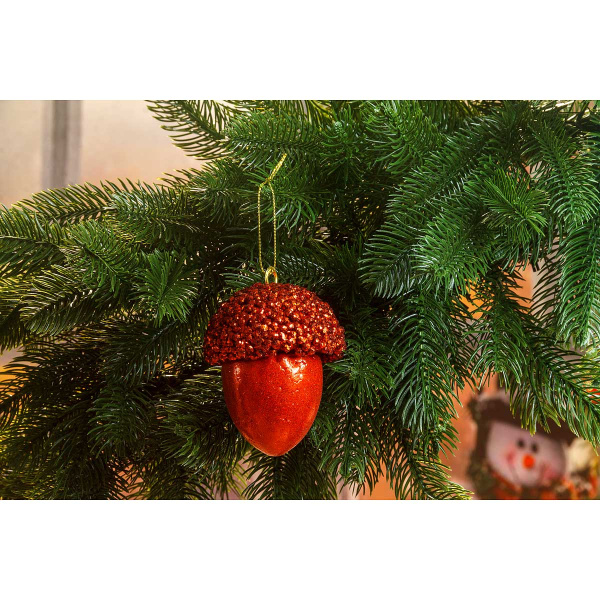 Шар ЖЕЛУДЬ КРАСНЫЙ, Н-9см