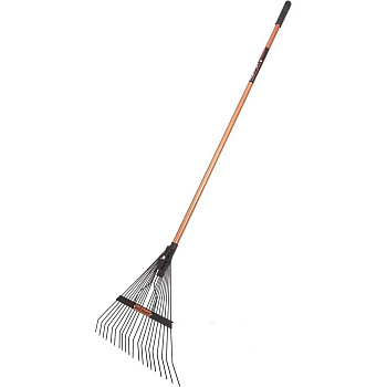 Грабли веерные металлические 20 зубьев KOPPER TOOLS с дюралюминиевым черенком ФИ.076-02