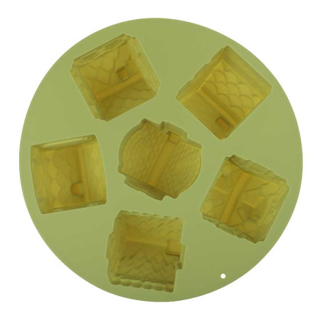 Форма для выпечки 6 ячеек 26х6см Домики силикон 856-186