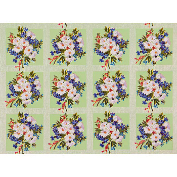 Клеенка т/о 1сорт 125*25м 132/3 (ромашки, клетка,зеленый)Тверь